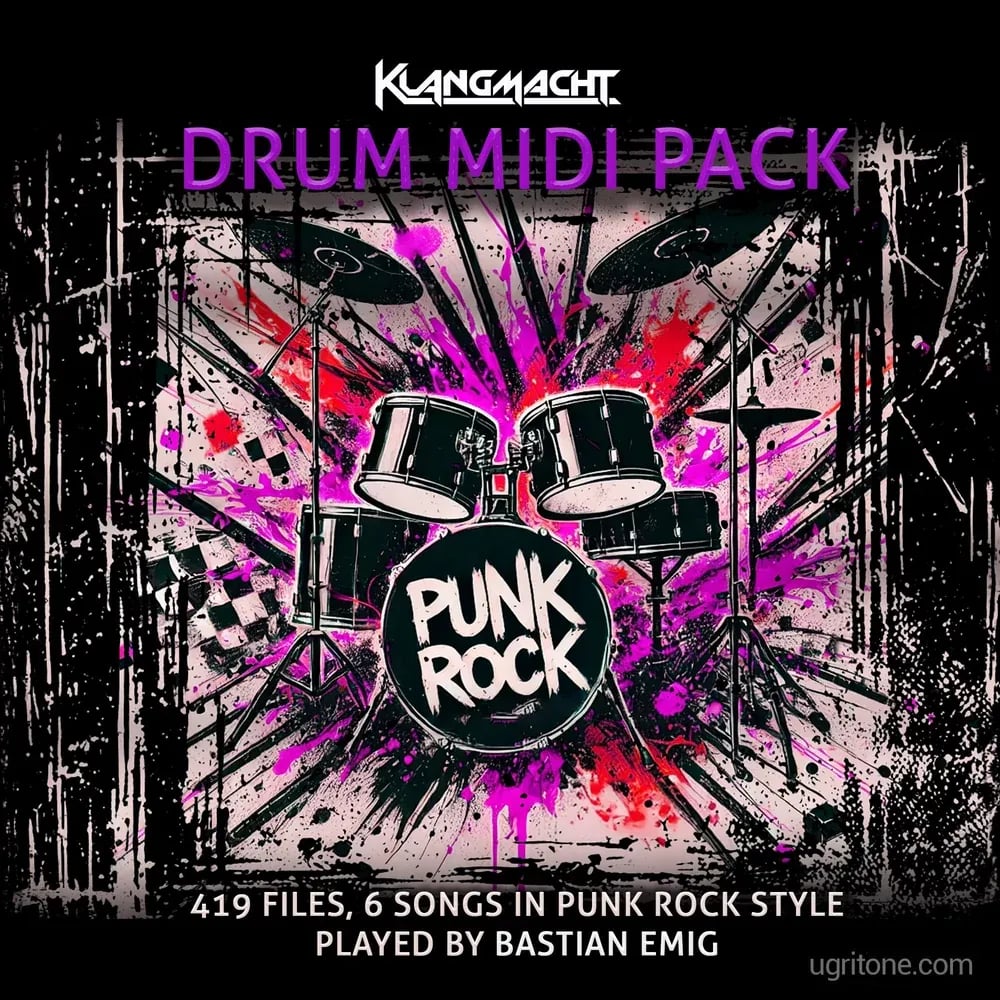 Klangmacht Drum MIDI Pack Punk Rock – Grooves MIDI de Batería (Descarga Digital) - Variante en LEMM DJ Store