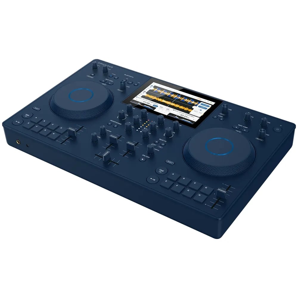 AlphaTheta OMNIS-DUO Indigo — Sistema DJ Todo en Uno Portátil - Variante en LEMM DJ Store