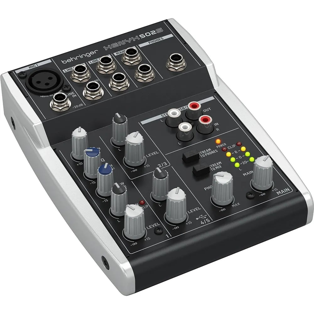 Behringer Xenyx 502S Mixer Análogo 5 Canales con USB Streaming - Variante en LEMM DJ Store