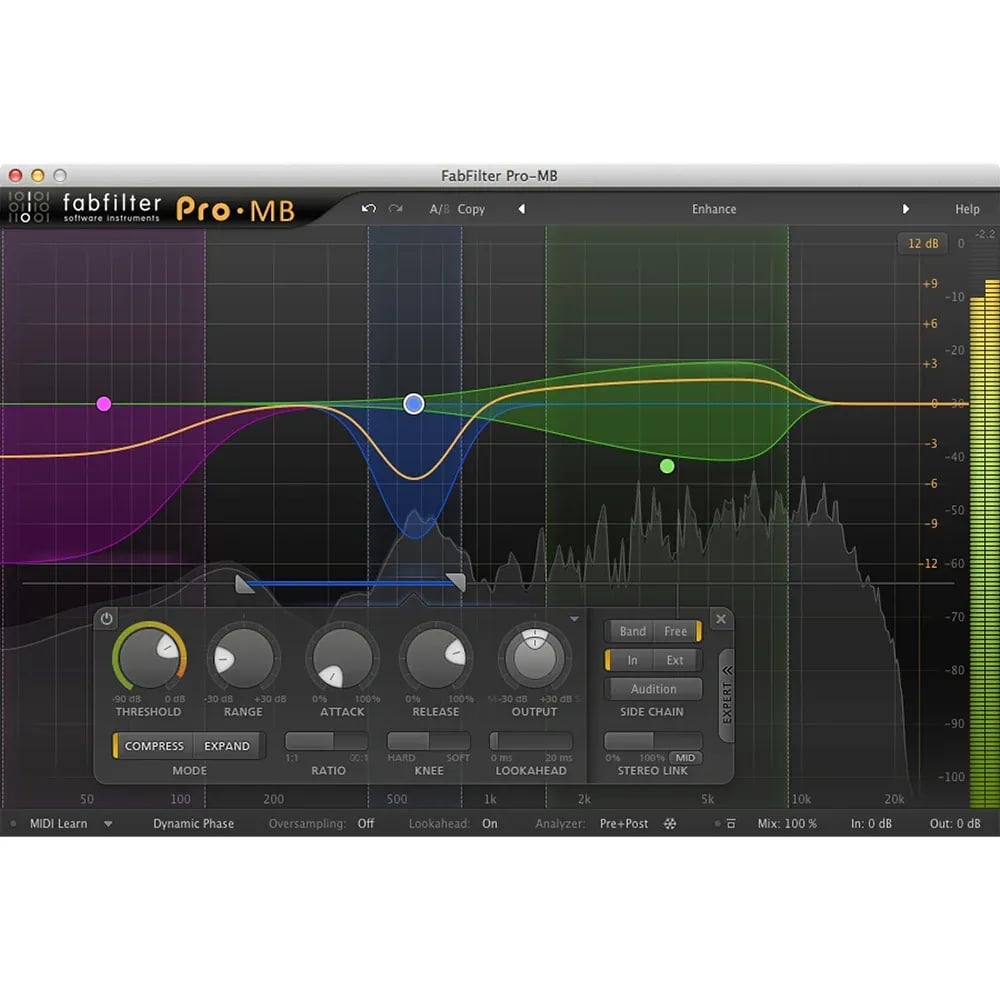 FabFilter Pro-MB – Plug-in de Compresión y Expansión Multibanda (Descarga Digital) - Variante en LEMM DJ Store