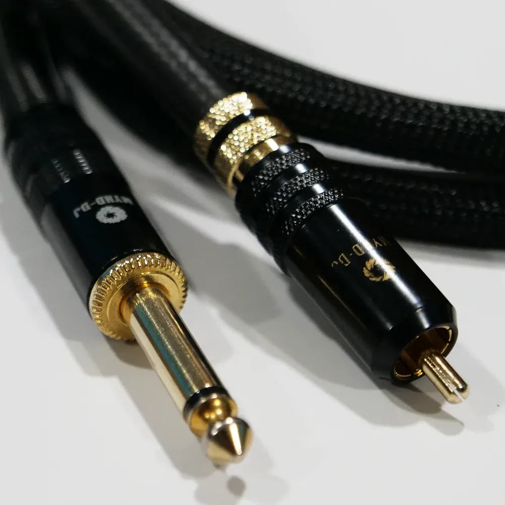 MYHD-DJ Premium – Cable RCA a Jack 1/4 Mono (Par L - R) 3 Metros - Variante en LEMM DJ Store