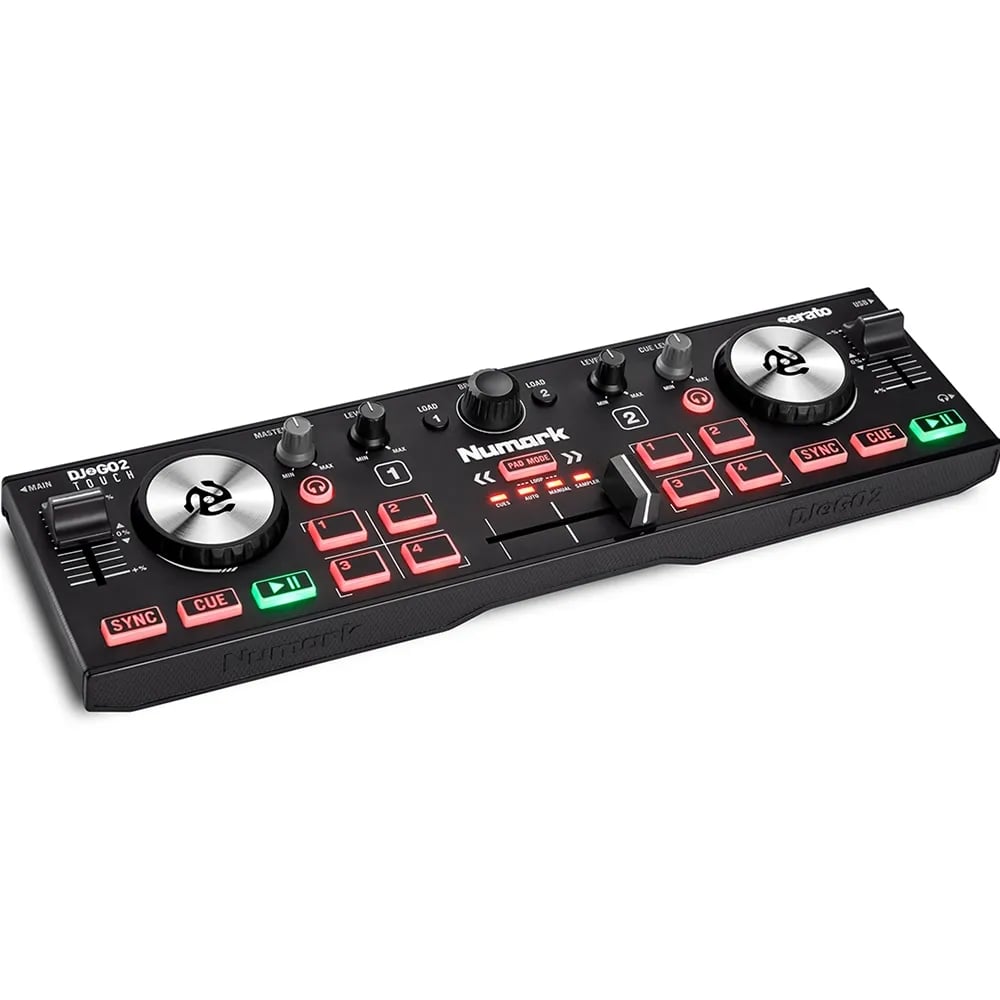 Numark DJ2GO2 Touch – Controlador DJ Portátil con Jog Wheels Táctiles - Variante en LEMM DJ Store