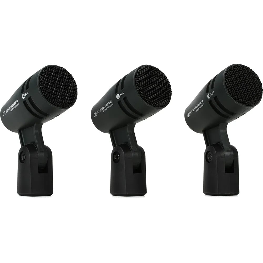 Sennheiser E604 Pack — Kit 3 Micrófonos Dinámicos Cardioide para Tom, Snare y Percusión - Variante en LEMM DJ Store