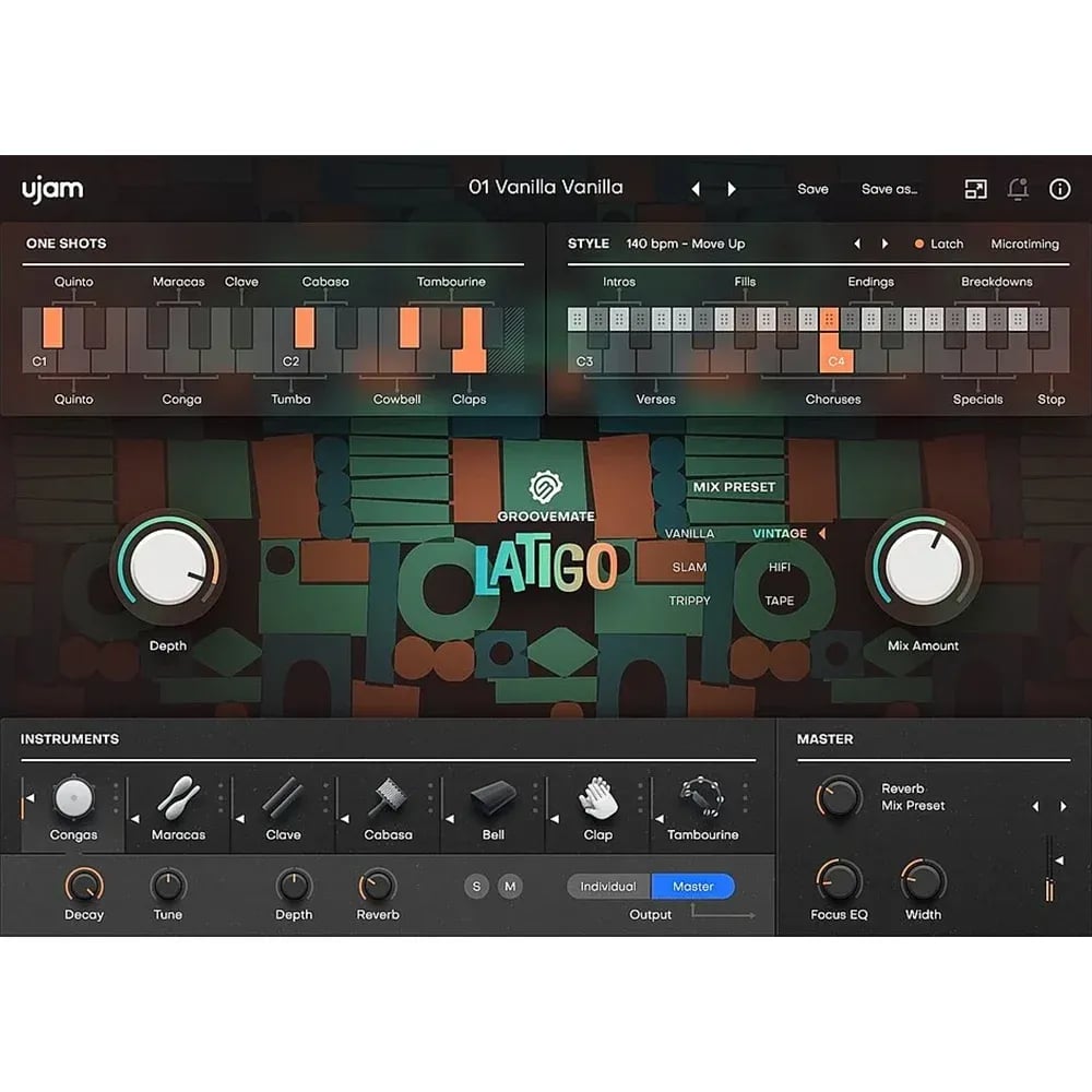 UJAM Groovemate LATIGO – Plugin de Percusión Latina (Descarga Digital) - Variante en LEMM DJ Store