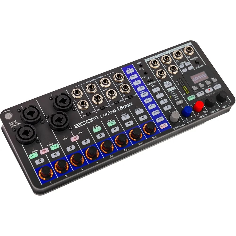Zoom LiveTrak L6max – Mezcladora y Grabadora Portátil 12 Canales - Variante en LEMM DJ Store