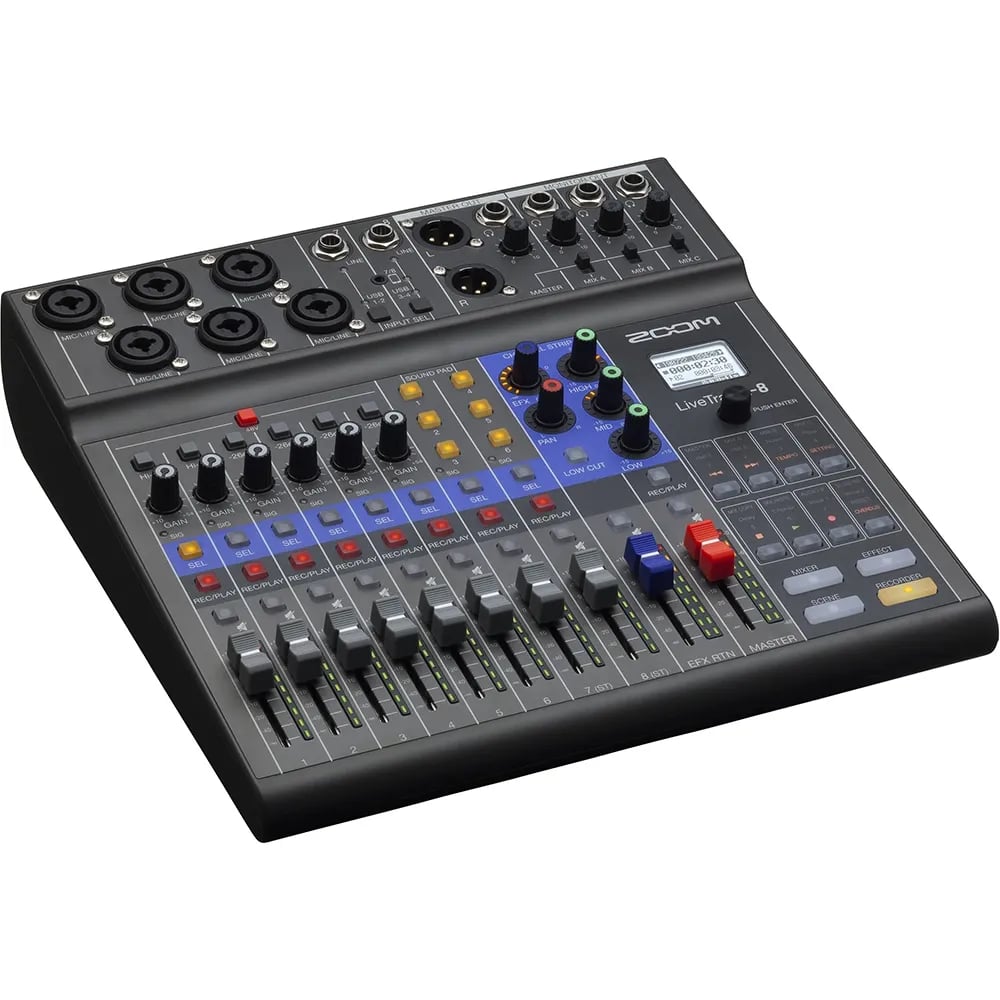 Zoom LiveTrak L-8 – Mesa de Sonido Digital Portátil 8 Canales con Grabación Multipista - Variante en LEMM DJ Store