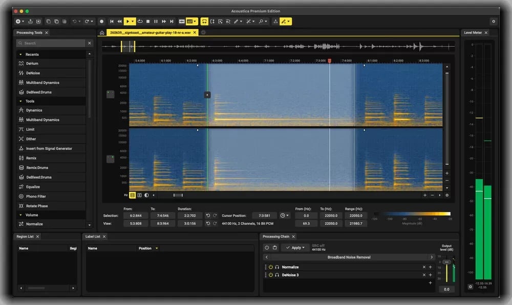 Acon Digital Acoustica 8 Premium – Editor de audio con restauración de diálogo y plug-ins para tu DAW (Descarga Digital) - Va