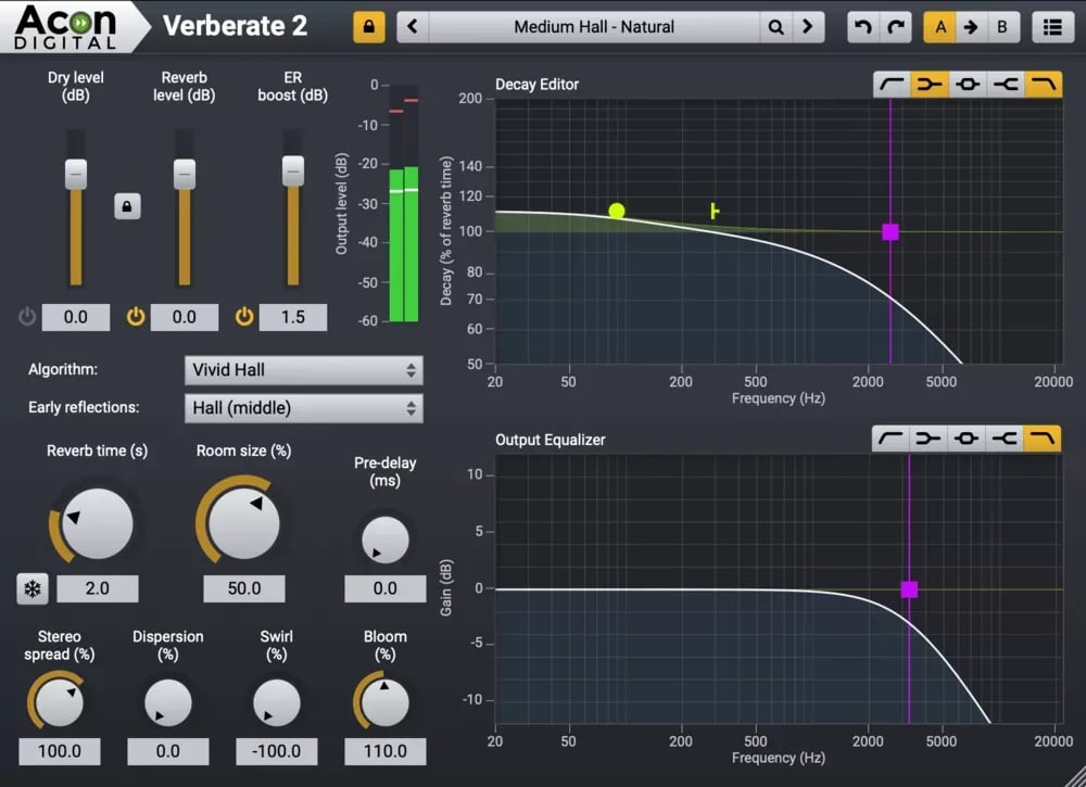 Acon Digital Verberate 2 – Plugin de Reverb Natural para Mezcla Estéreo (Descarga Digital) - Variante en LEMM DJ Store