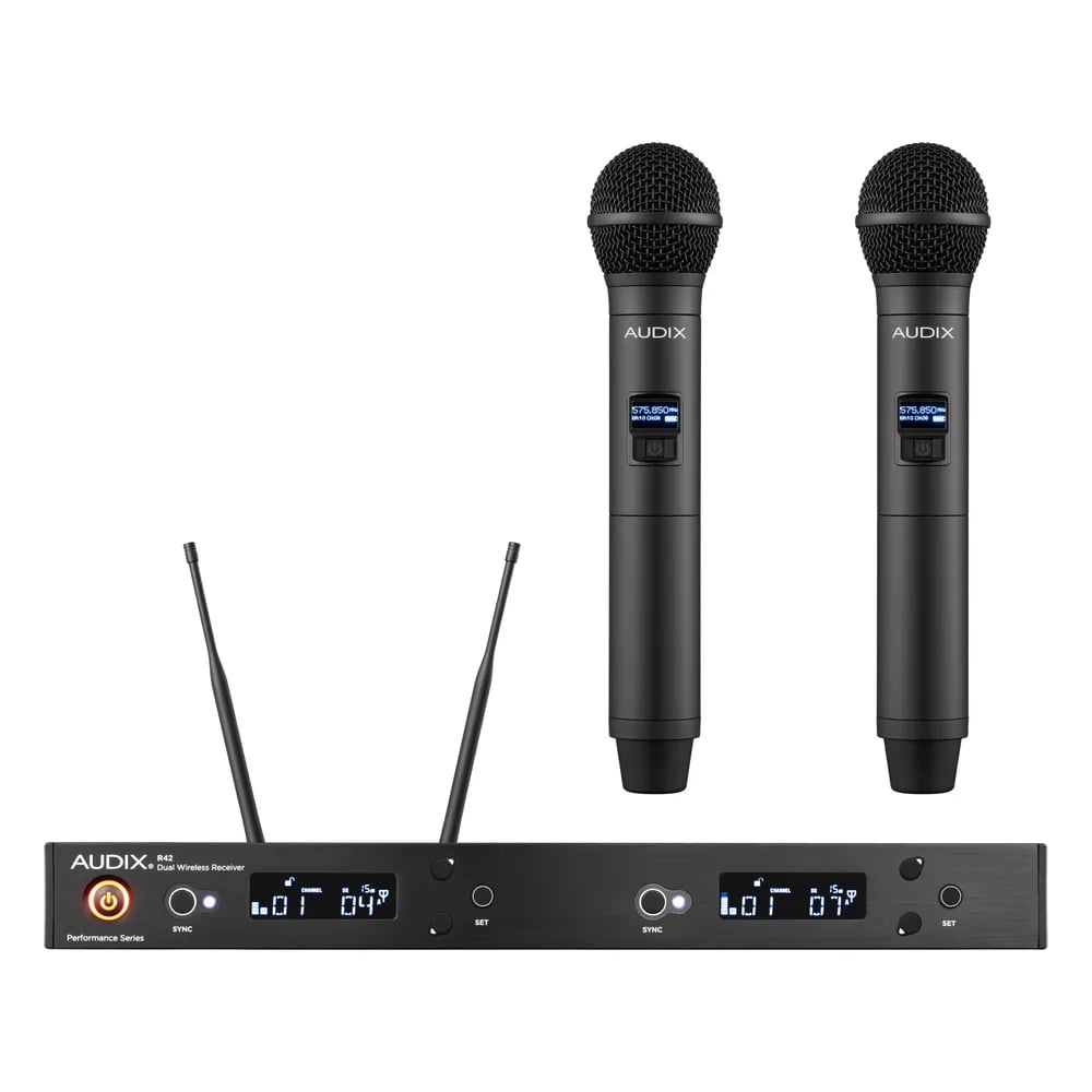 Audix AP42 OM2 – Sistema de Micrófono Inalámbrico Doble UHF, Banda A (522–554 MHz) - Variante en LEMM DJ Store