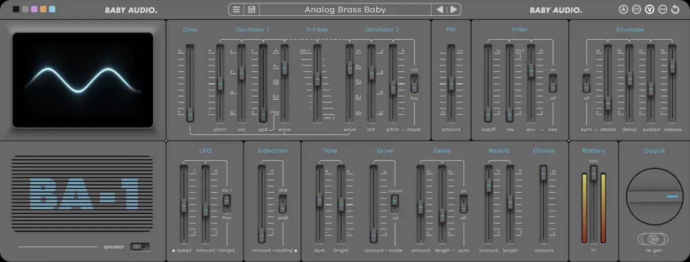 Baby Audio BA-1 – Sintetizador Virtual Analógico de los 80 (Descarga Digital) - Variante en LEMM DJ Store