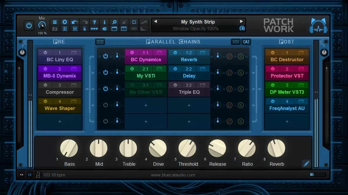 Blue Cat Audio Patchwork – Patchbay y Cadena de Plugins Multiefecto (Descarga Digital) - Variante en LEMM DJ Store