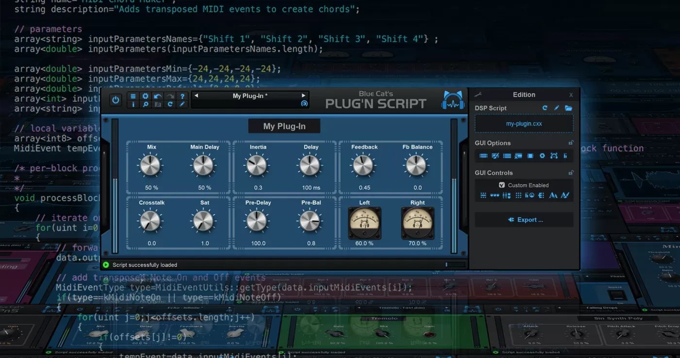 Blue Cat Audio PlugNScript – Plugin de Scripting de Audio y MIDI (Descarga Digital) - Variante en LEMM DJ Store