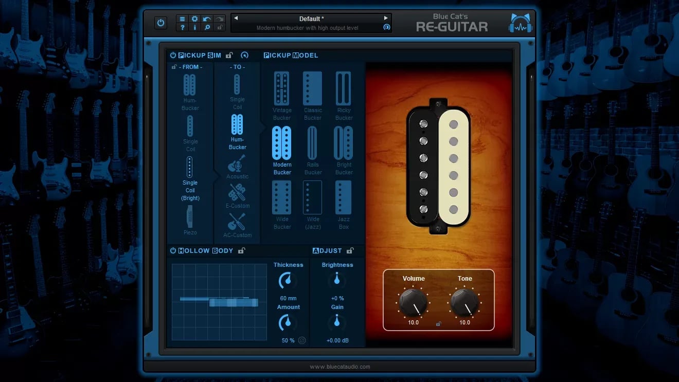 Blue Cat Audio Re-Guitar – Simulador de Pastillas y Cuerpo de Guitarra (Descarga Digital) - Variante en LEMM DJ Store