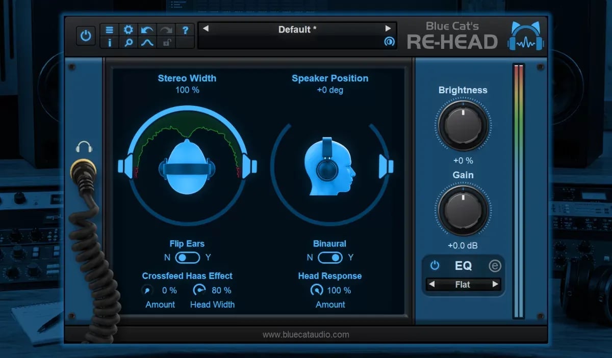 Blue Cat Audio Re-Head – Simulador de Respuesta de Cabeza para Audífonos (Descarga Digital) - Variante en LEMM DJ Store