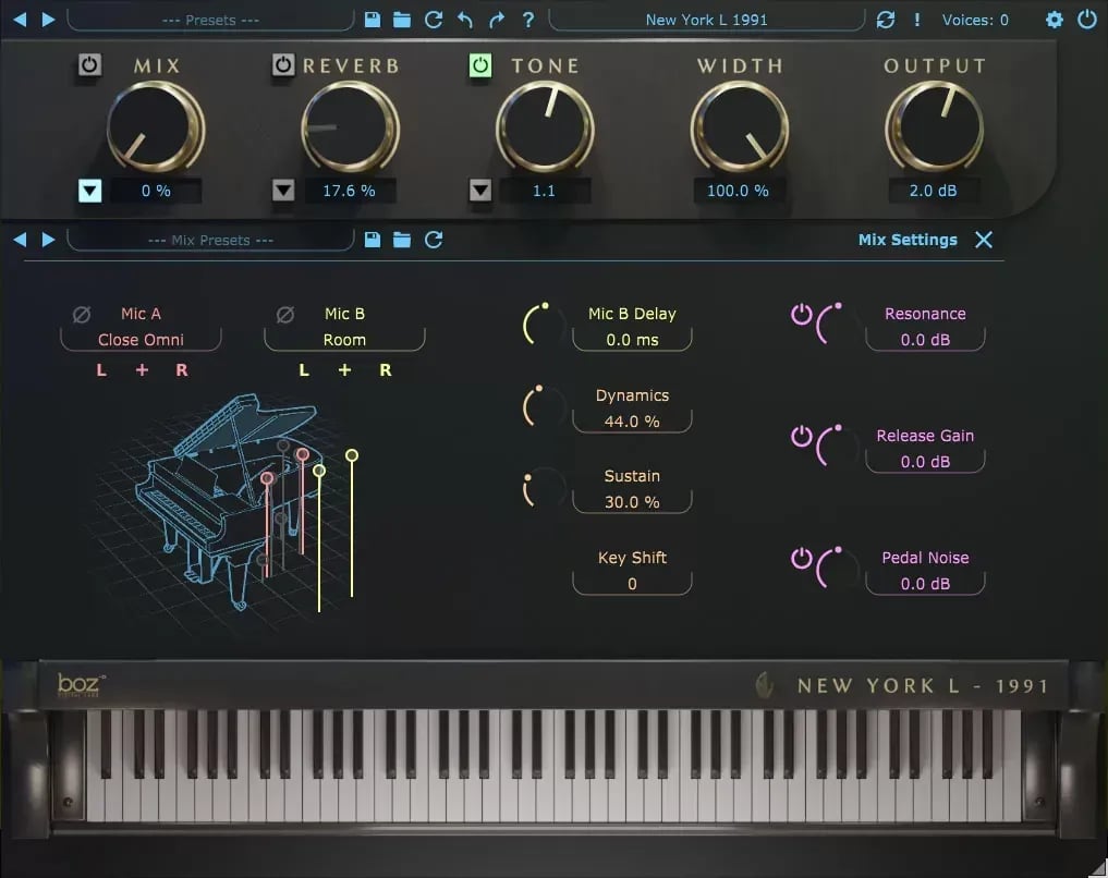 BOZ Digital Labs New York L 1991 Pro – Piano de Cola Virtual Moderno Sampleado (Descarga Digital) - Variante en LEMM DJ Store