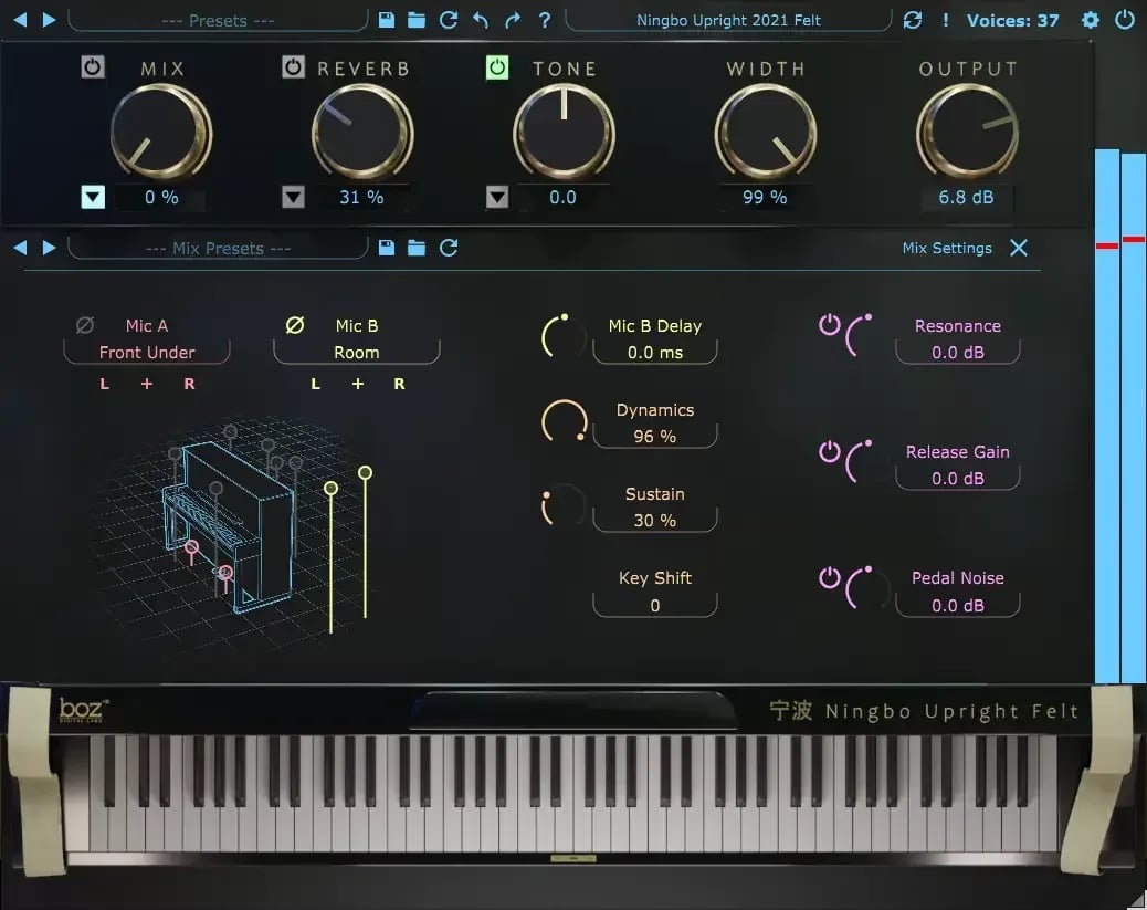 BOZ Digital Labs Ningbo Felt 2021 Pro – Piano de Fieltro Virtual Sampleado (Descarga Digital) - Variante en LEMM DJ Store