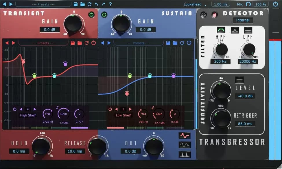 BOZ Digital Labs Transgressor 3 – EQ Híbrido y Shaper de Transientes para Batería (Descarga Digital) - Variante en LEMM DJ St