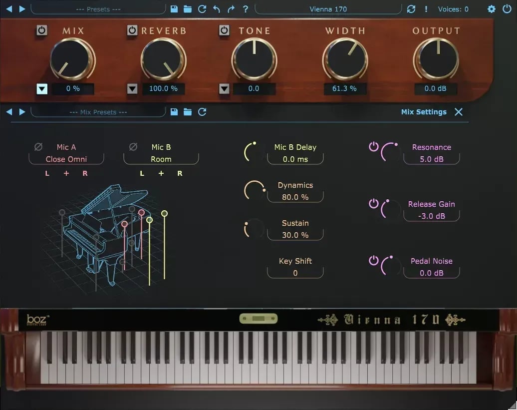 BOZ Digital Labs Vienna 170 Pro – Piano de Media Cola Virtual Sampleado (Descarga Digital) - Variante en LEMM DJ Store