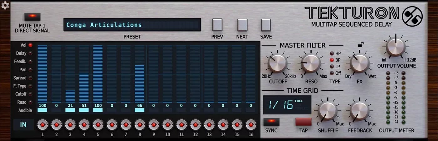 D16 Group Tekturon – Plugin de Delay Multitap tipo Matriz (Descarga Digital) - Variante en LEMM DJ Store