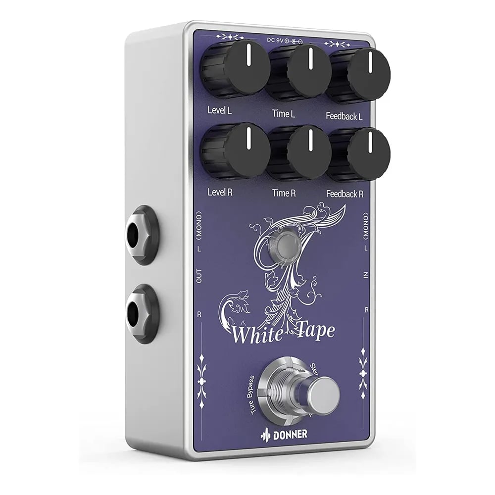 Donner White Tape – Pedal de Delay Estéreo Tipo Cinta, Analógico con True Bypass - Variante en LEMM DJ Store