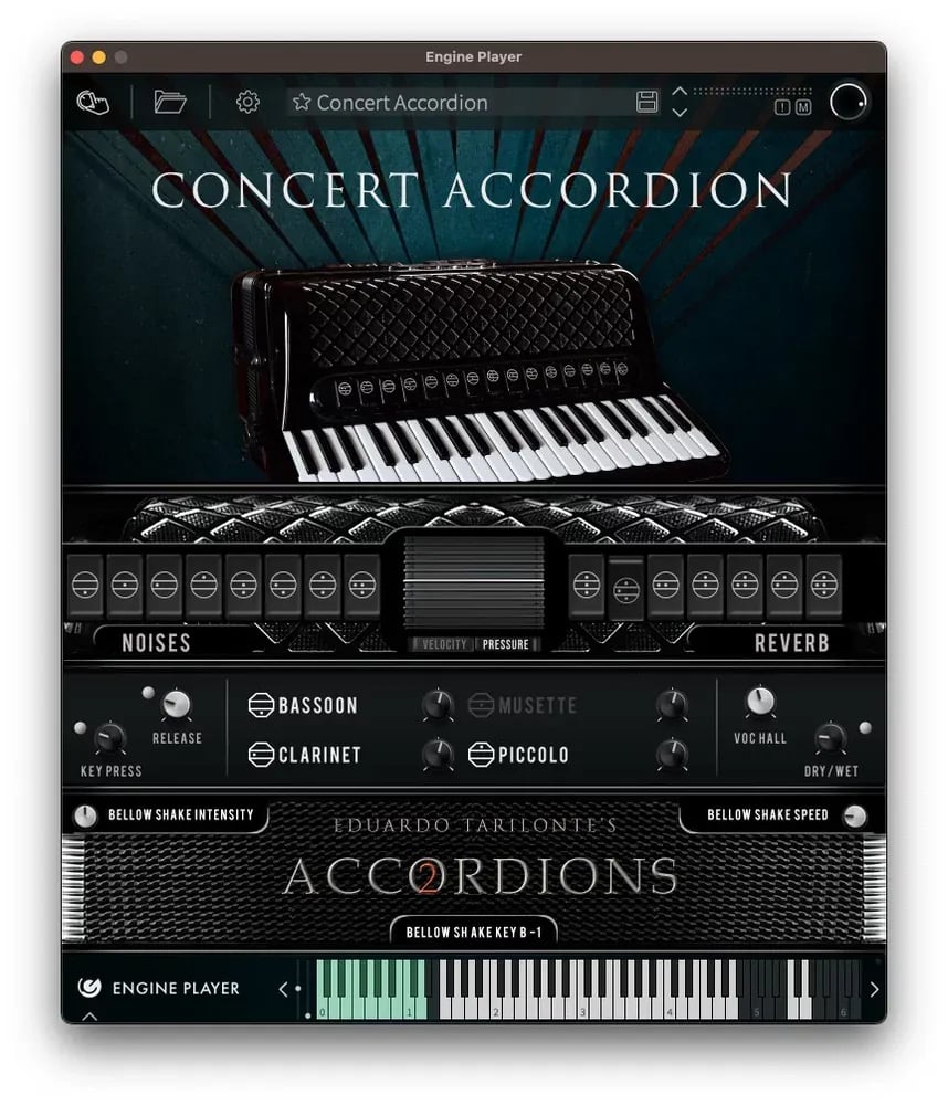 EngineAudio Single Concert Accordion (Accordions 2) – acordeon de concierto Pigini con 15 registros (Descarga Digital) - Vari