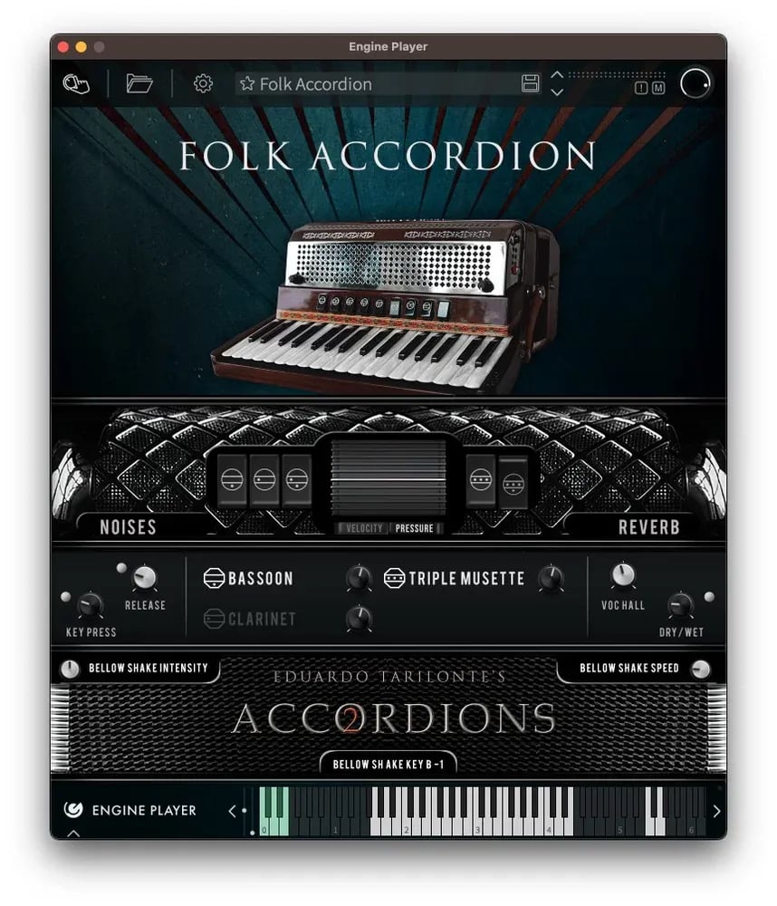 EngineAudio Single Folk Accordion (Accordions 2) – acordeon Mengascini con 5 registros (Descarga Digital) - Variante en LEMM 