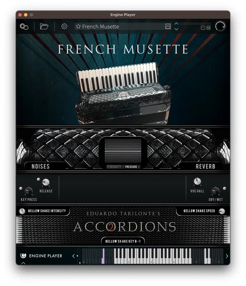 EngineAudio Single French Musette (Accordions 2) – acordeon con el bello sonido parisino (Descarga Digital) - Variante en LEM
