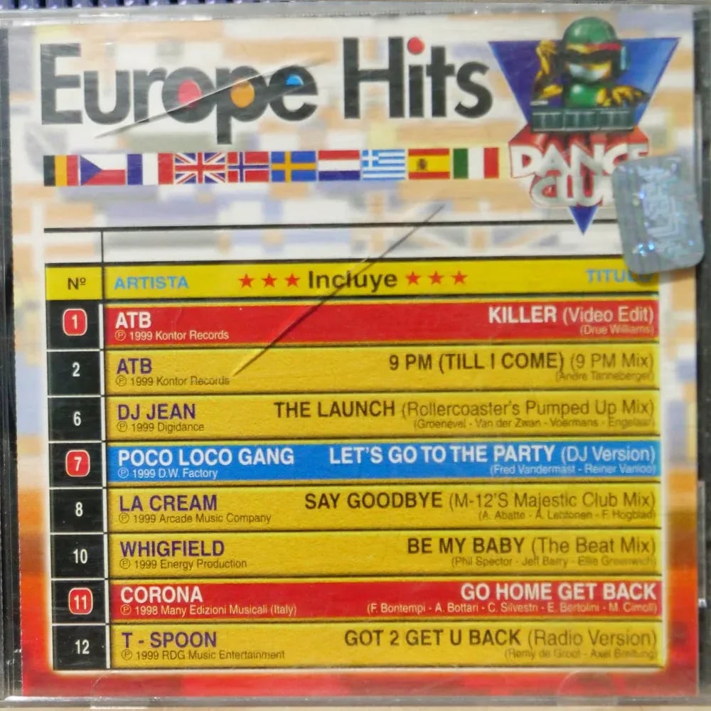Europe Hits – Dance Club (CD Compilado usado VG+) - Variante en LEMM DJ Store