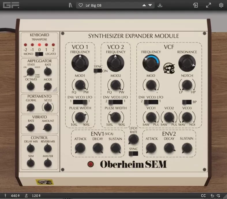 GForce Oberheim SEM – Sintetizador Virtual Monofónico (Descarga Digital) - Variante en LEMM DJ Store