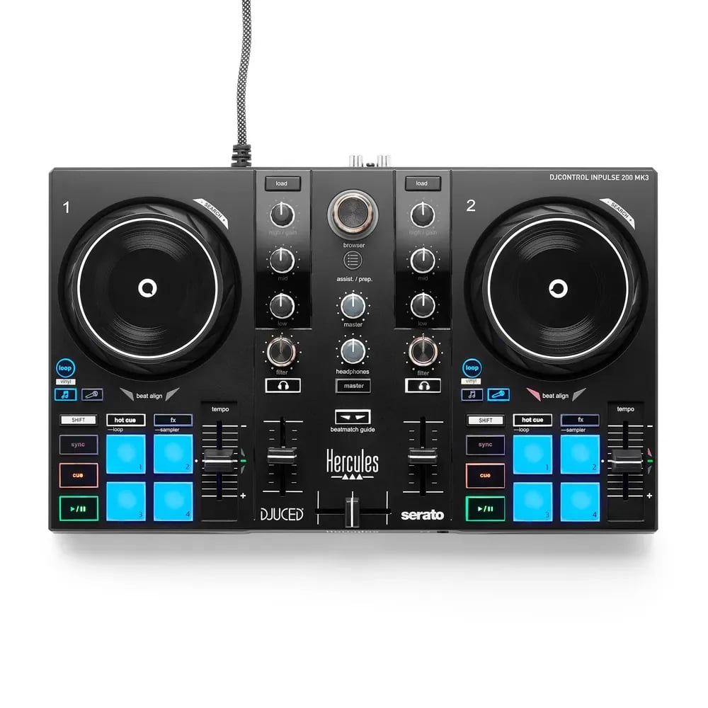 Hercules DJControl Inpulse 200 MK3 Controlador DJ 2 Decks - Negro en LEMM DJ Store