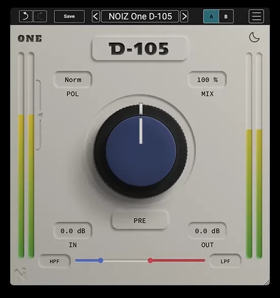 Kit Plugins NOIZ One D-105 – Saturación de preamp de una perilla (Descarga Digital) - Variante en LEMM DJ Store