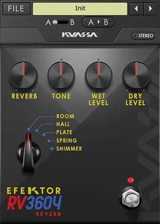 Kuassa Efektor RV3604 Reverb – Reverb con cinco tipos de espacio y control simplificado (Descarga Digital) - Variante en LEMM