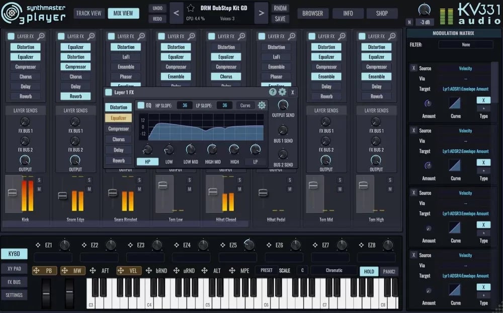 KV331 Audio SynthMaster 3 Player – Sintetizador Virtual (Descarga Digital) - Variante en LEMM DJ Store