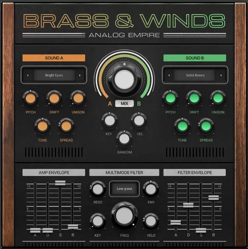 MeldaProduction Analog Empire: Brass & Winds – Metales y vientos de sintes analógicos (Descarga Digital) - Variante en LEMM D