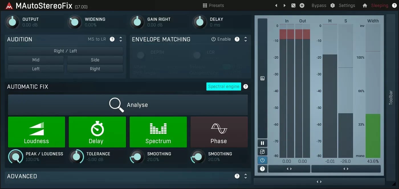 MeldaProduction MAutoStereoFix – Corrección automática de fase y estéreo (Descarga Digital) - Variante en LEMM DJ Store