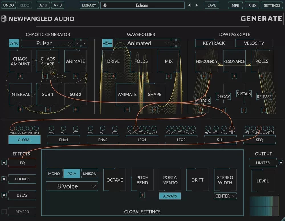 Newfangled Audio Generate – Polisintetizador de Osciladores Caóticos (Descarga Digital) - Variante en LEMM DJ Store