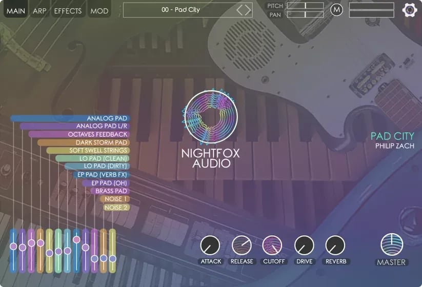 Nightfox Audio Pad City – Instrumento Virtual de Pads Analógicos (Descarga Digital) - Variante en LEMM DJ Store