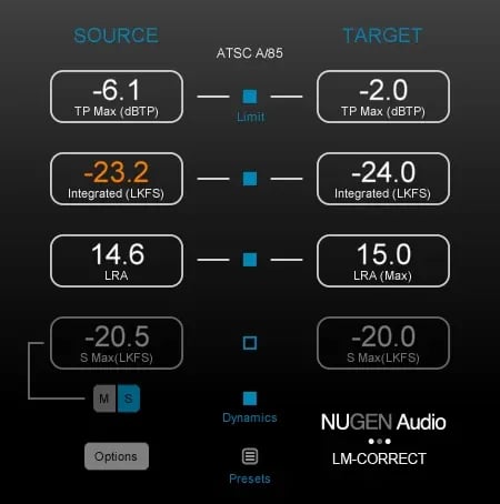 NUGEN Audio LM-Correct 2 – Corrección Automática de Loudness (Descarga Digital) - Variante en LEMM DJ Store