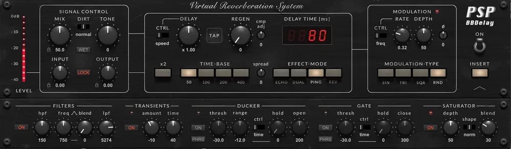 PSP Audioware BBDelay – Delay analógico BBD Bucket Brigade (Descarga Digital) - Variante en LEMM DJ Store