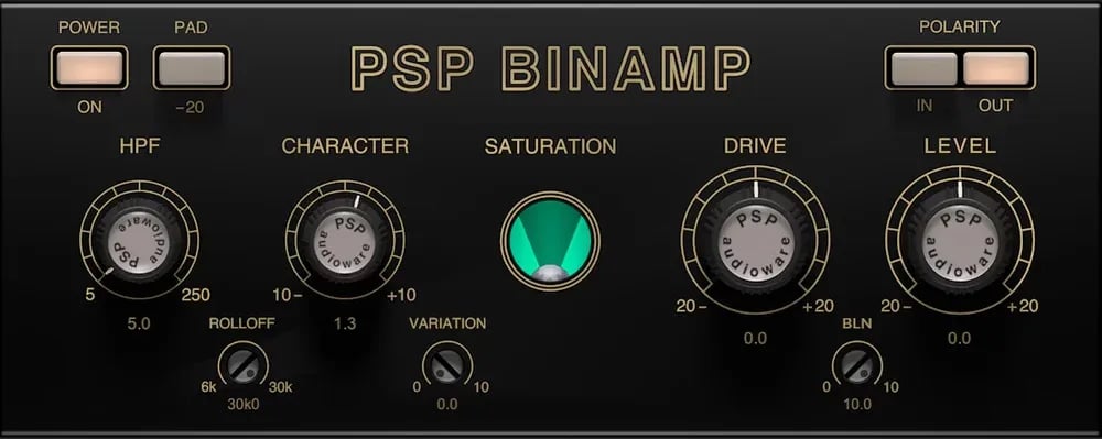 PSP BinAmp – Emulación de Preamp a Válvulas con Saturación (Descarga Digital) - Variante en LEMM DJ Store