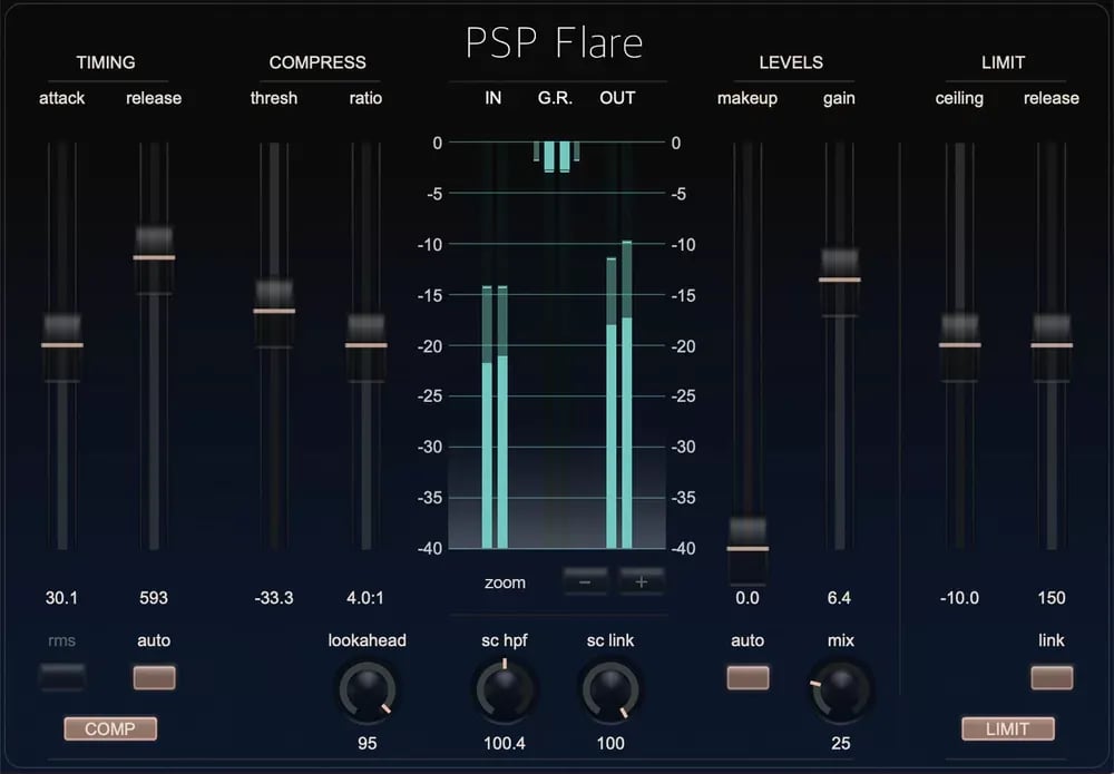 PSP Flare – Compresor Musical para Mezcla y Post-Producción (Descarga Digital) - Variante en LEMM DJ Store