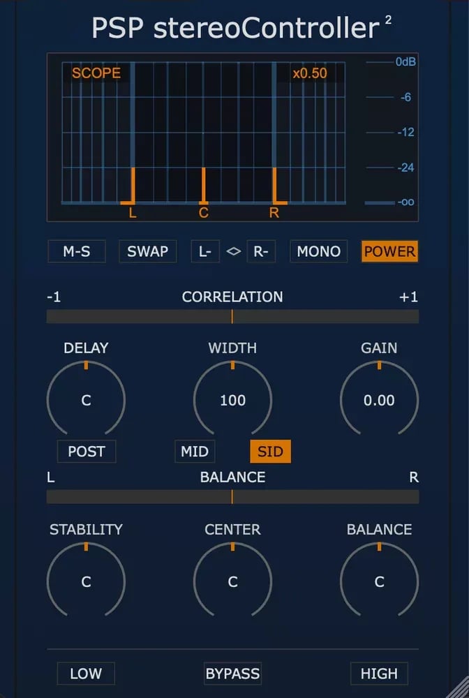 PSP StereoController2 – Herramienta de Imagen y Ancho Estéreo (Descarga Digital) - Variante en LEMM DJ Store