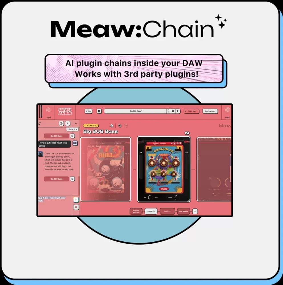 Safari Pedals Meaw:Chain – Constructor de Cadenas de Plug-ins con IA (Descarga Digital) - Variante en LEMM DJ Store