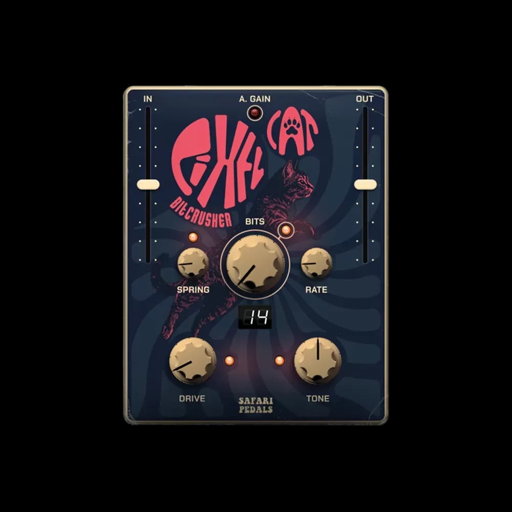 Safari Pedals Pixel Cat – BitCrusher Lo-Fi con Reverb de Resorte (Descarga Digital) - Variante en LEMM DJ Store