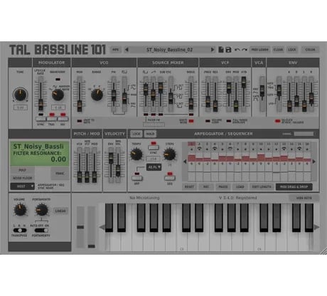 TAL BassLine-101 – Sintetizador Virtual (Descarga Digital) - Variante en LEMM DJ Store