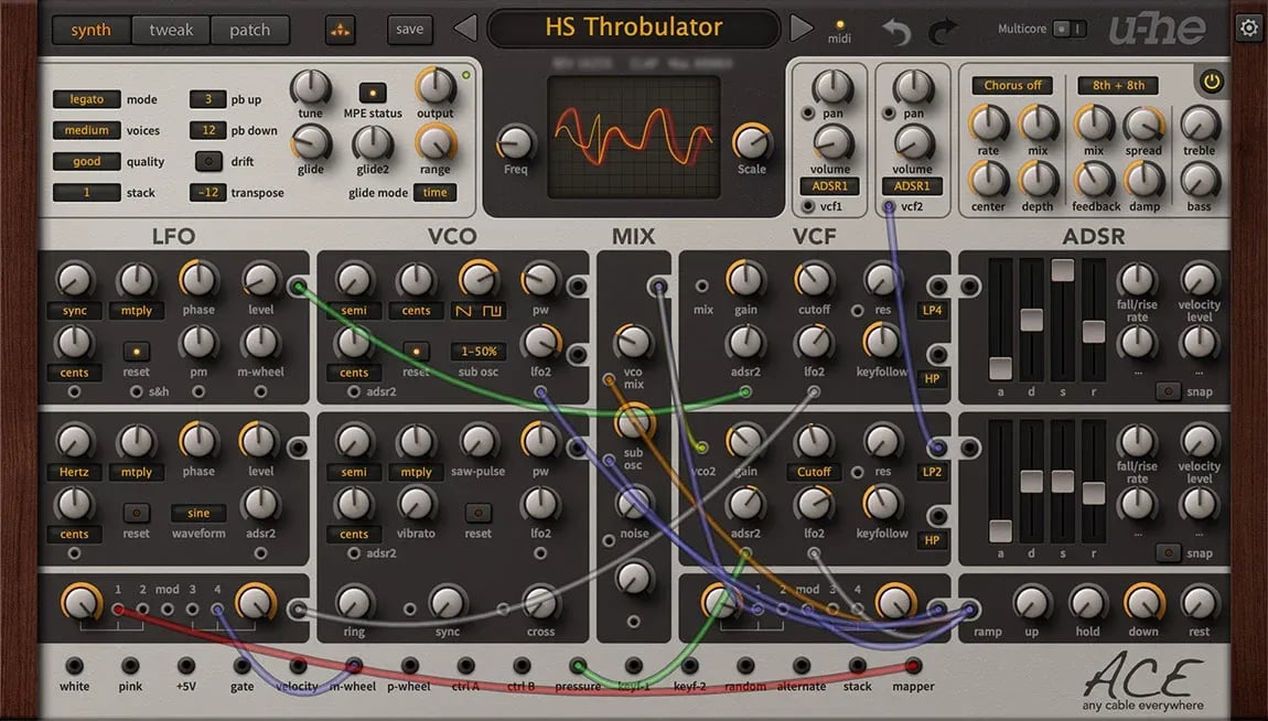 u-he ACE – Sintetizador Semimodular (Descarga Digital) - Variante en LEMM DJ Store