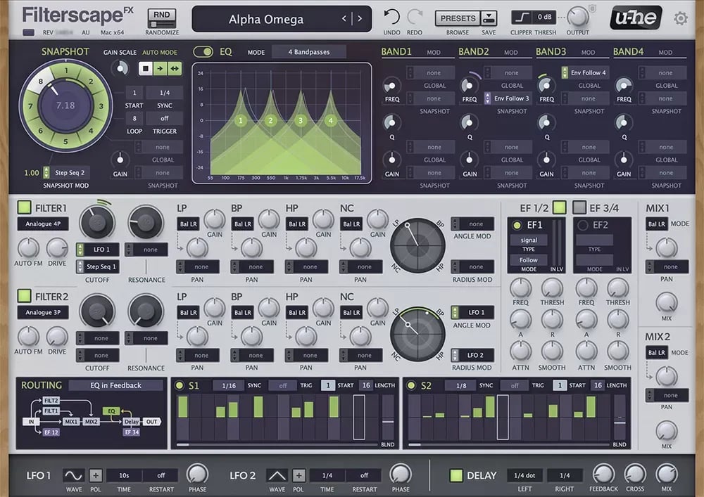 u-he Filterscape – Filtro, EQ y Sintetizador Virtual (Descarga Digital) - Variante en LEMM DJ Store
