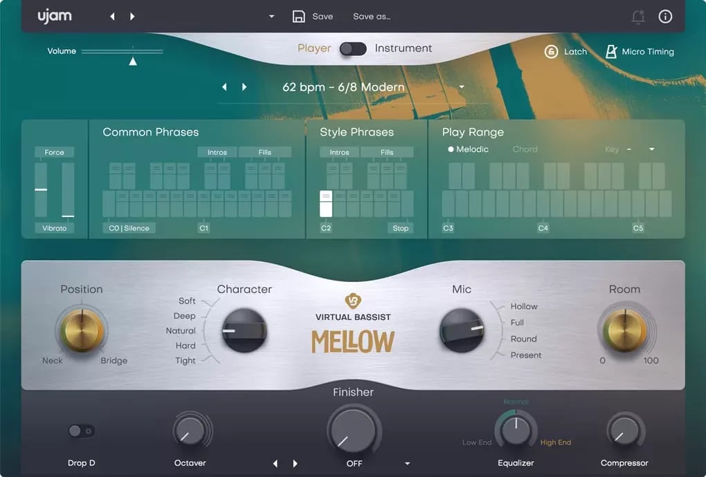 UJAM Virtual Bassist MELLOW 2 – Contrabajo Acústico Virtual para Jazz (Descarga Digital) - Variante en LEMM DJ Store