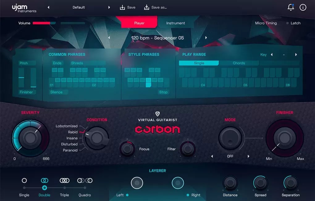 UJAM Virtual Guitarist CARBON – Guitarra Virtual de 8 Cuerdas Distorsionada (Descarga Digital) - Variante en LEMM DJ Store