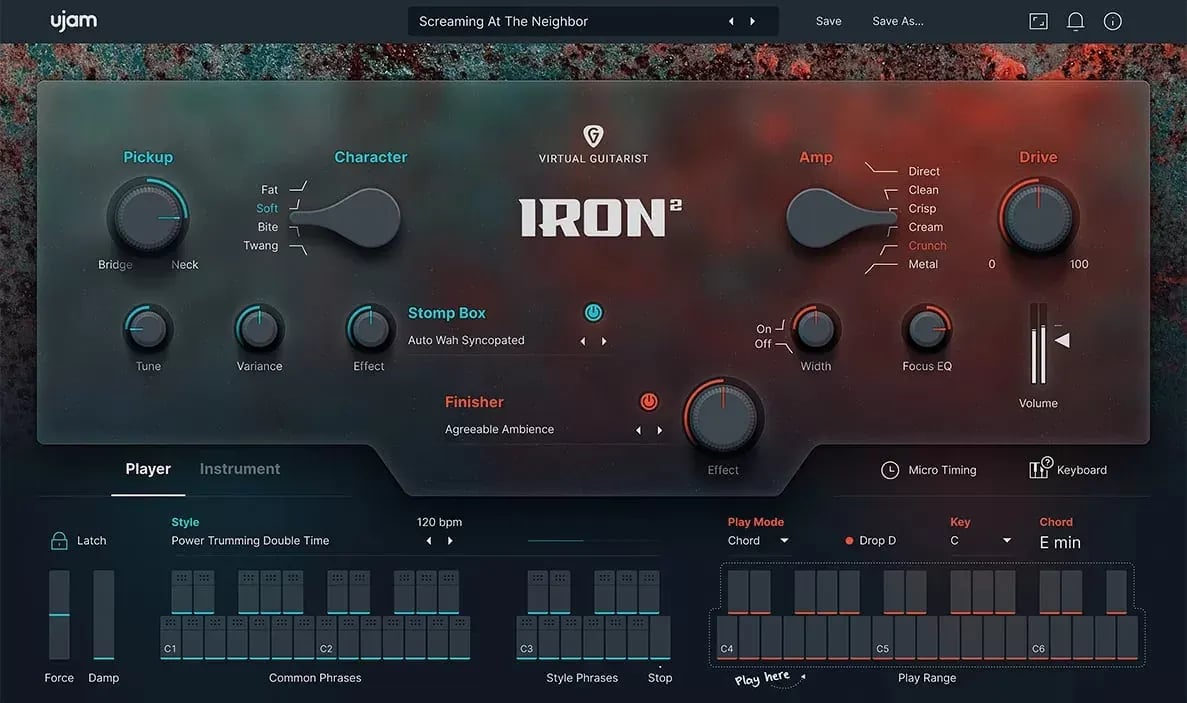 UJAM Virtual Guitarist IRON 2 – Guitarra Eléctrica Virtual Distorsionada para Rock (Descarga Digital) - Variante en LEMM DJ S